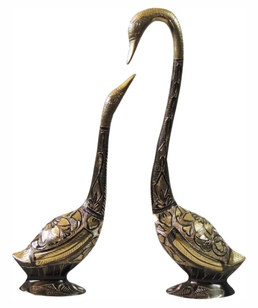 Brass Duck Showpiece Pair, 14.5 inch, brass, Vedikcraft Moradabad