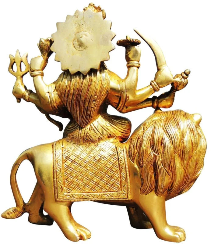 Durga Maa Idol in Brass, 11.5 inch