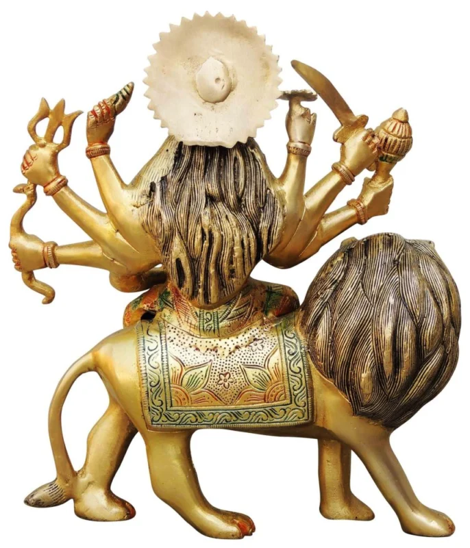 Durga Maa Idol in Brass, 12.3 inch