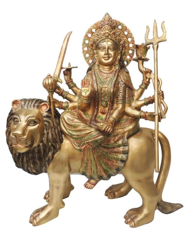 Durga Maa Idol in Brass, 22.5 inch