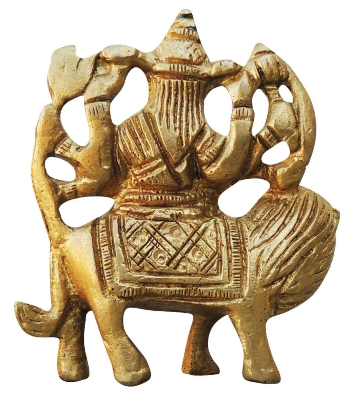 Durga Maa Idol in Brass, 2.3 inch, 130 g