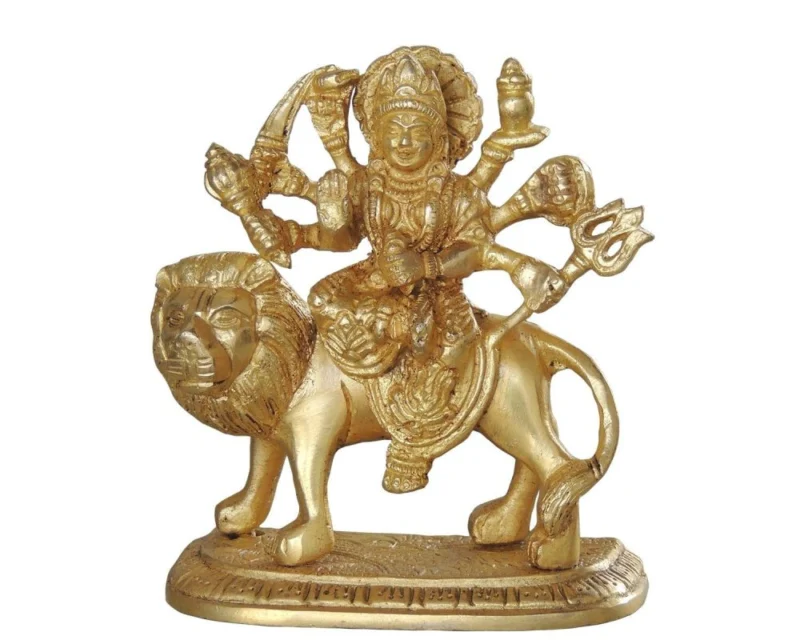 Durga Maa Idol in Brass, 5.5 inch, 1 kg