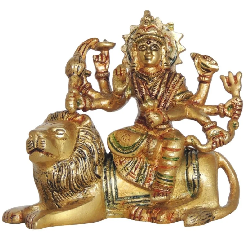 Durga Maa Idol in Brass, 680 g