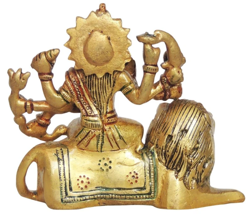 Durga Maa Idol in Brass, 680 g