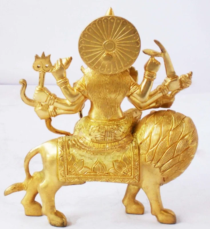 Durga Maa Idol in Brass, 8 inch, 2.48 kg