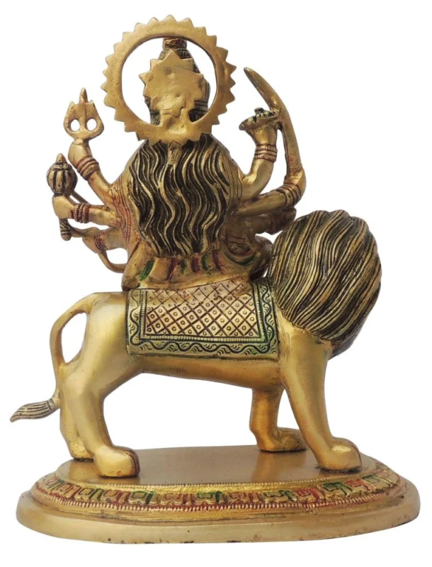 Durga Maa Idol in Brass, 9.2 inch