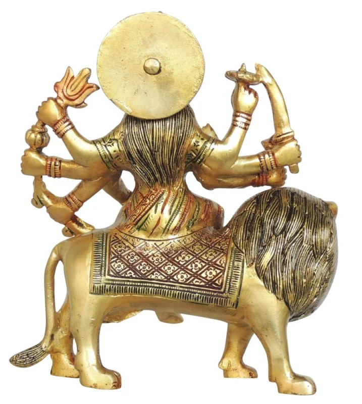 Durga Maa Idol in Brass, 9 inch, 3.16 kg