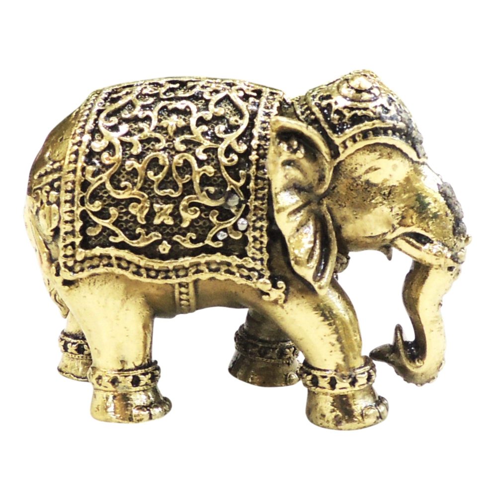 Brass Elephant Showpiece, 2 inch, brass, Vedikcraft Moradabad