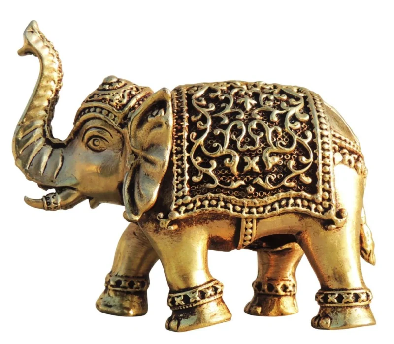Brass Elephant Showpiece, 2.5 inch, 220 g – for Vastu and Décor