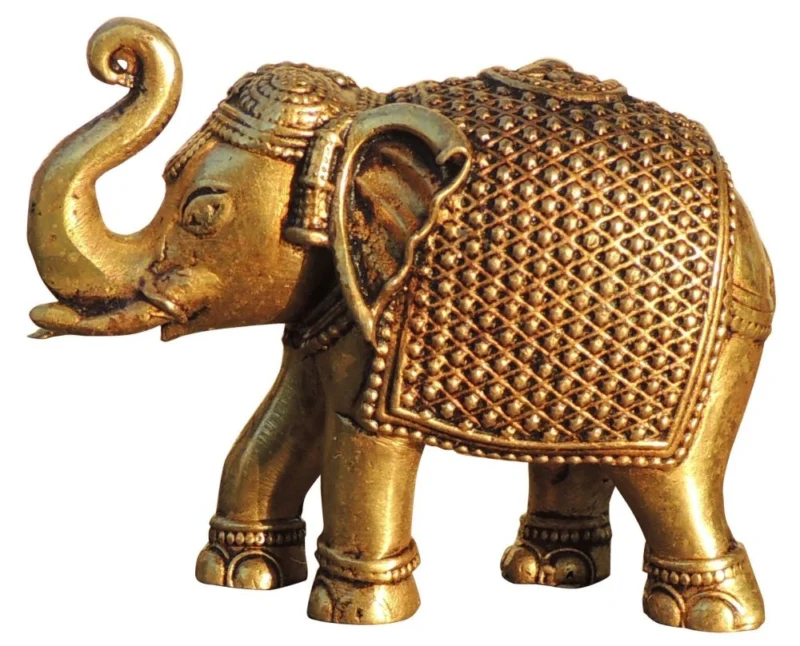 Brass Elephant Showpiece, 2.5 inch, 1.4 kg