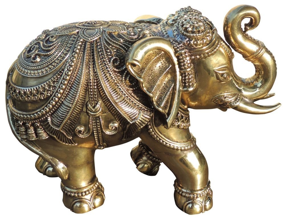 Brass Elephant Showpiece, 7 inch, brass, Vedikcraft Moradabad