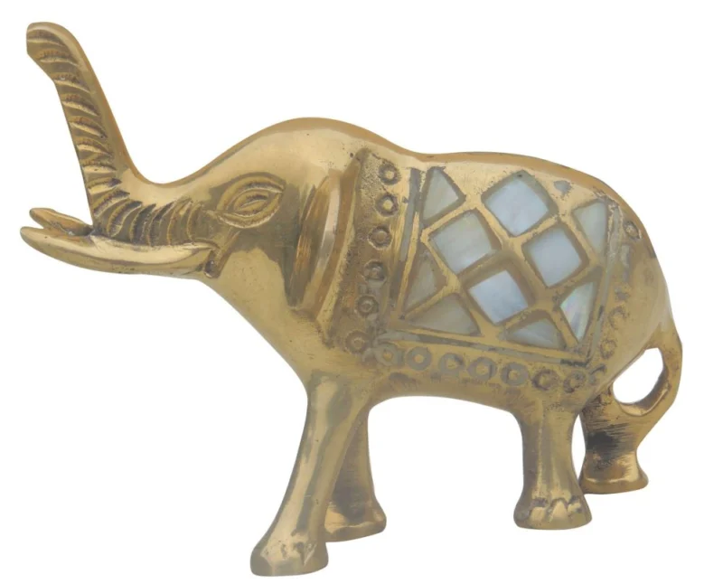 Brass Elephant Showpiece (Seep), 3.5 inch