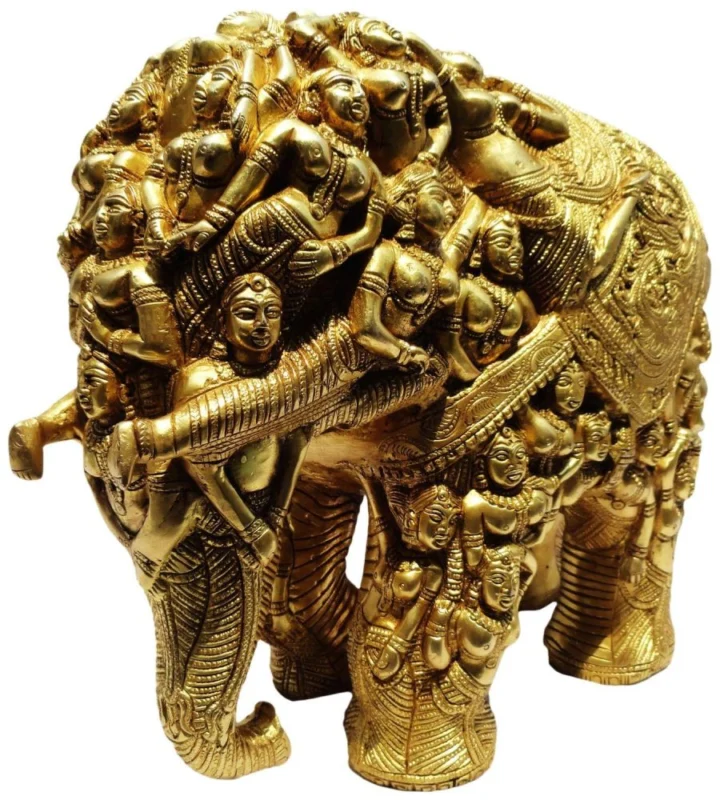 Brass Elephant Showpiece, 13 inch – for Vastu and Décor