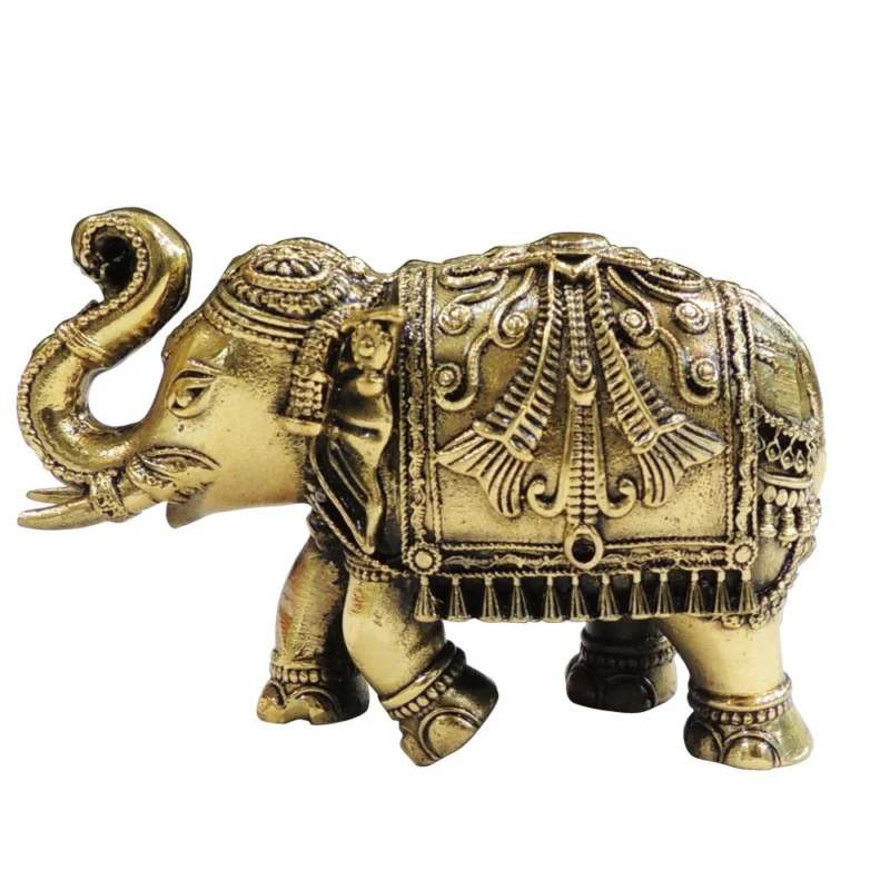 Brass Elephant Showpiece, 2.5 inch, 120 g