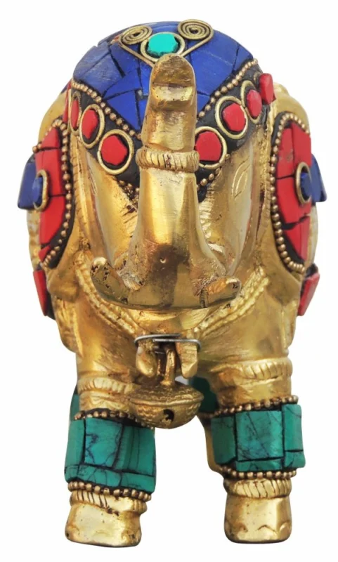 Brass Elephant Showpiece, 4.3 inch