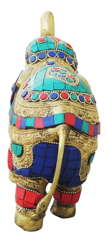 Brass Elephant Showpiece, 5 inch