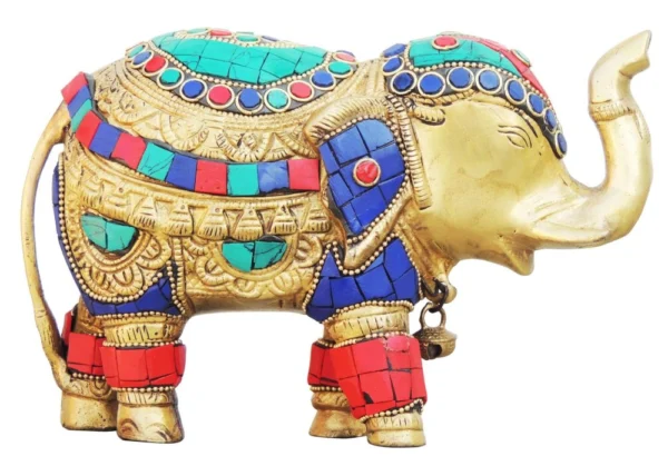 Brass Elephant Showpiece, 5 inch, brass, Vedikcraft Moradabad