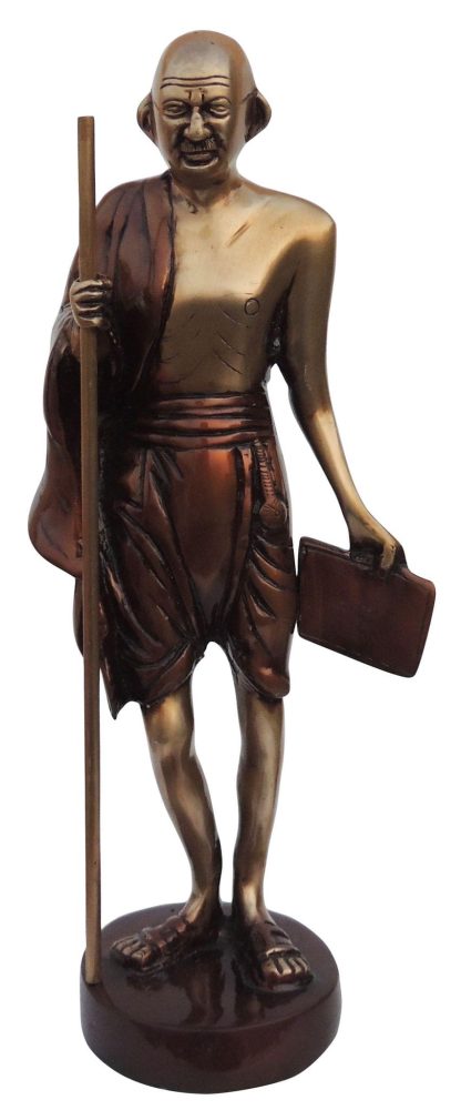 Mahatma Gandhi Statue in Brass, 12.5 inch, brass, Vedikcraft Moradabad