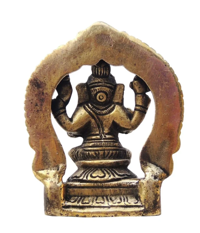 Ganesh Ji Idol in Brass (Circle), 3.1 inch