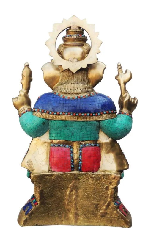 Ganesh Ji Idol in Brass (Big), 27.2 inch