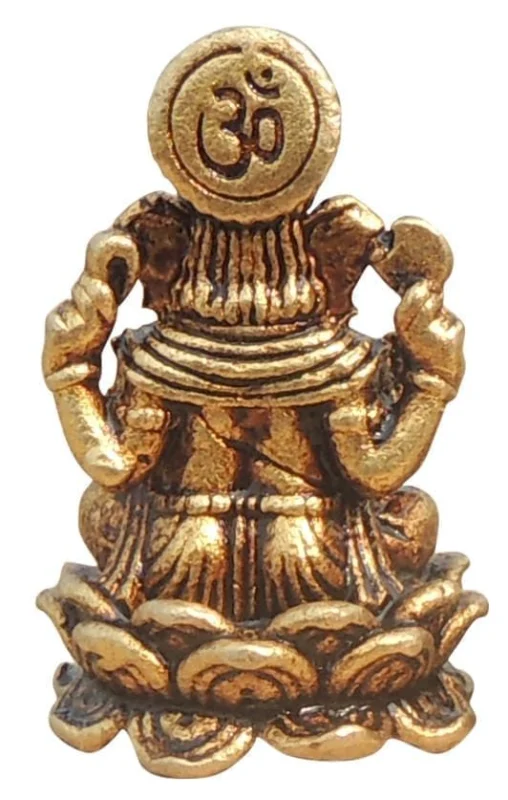 Ganesh Ji Idol in Brass, 1.1 inch