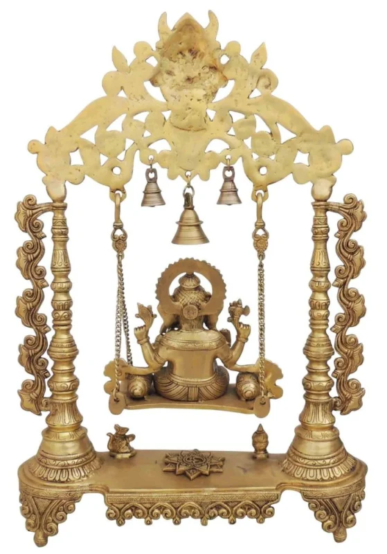 Ganesh Ji Idol in Brass, 26.5 inch, design BS1373-E