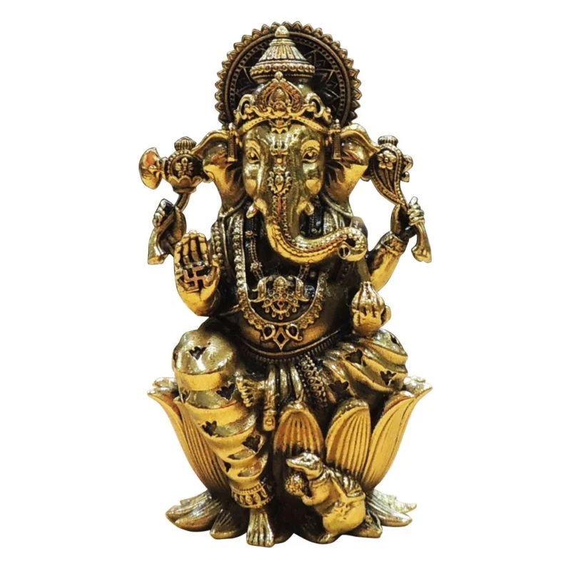 Ganesh Ji Idol in Brass, 4 inch, 230 g – for Home Mandir