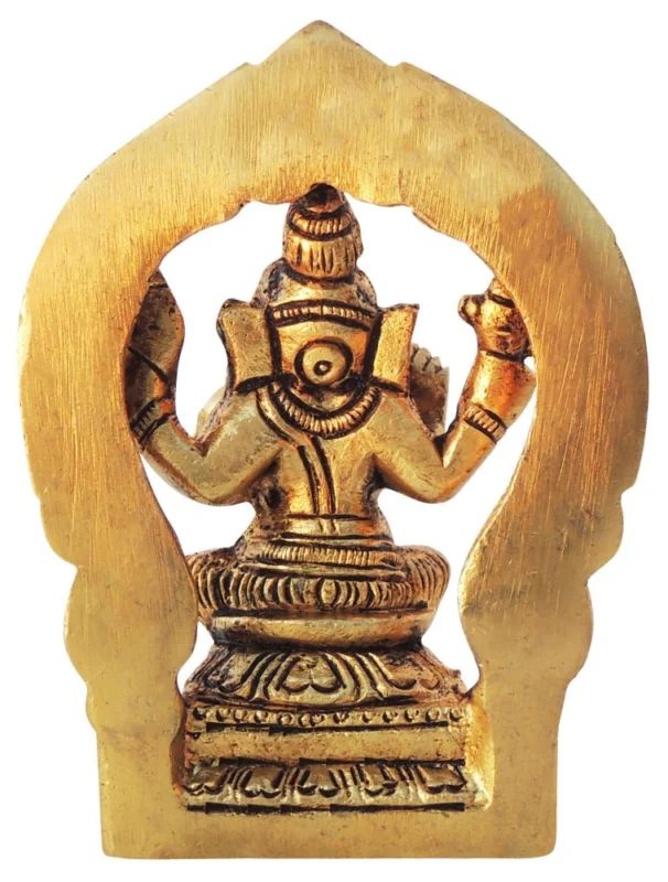 Ganesh Ji Idol in Brass, 3.5 inch, 260 g