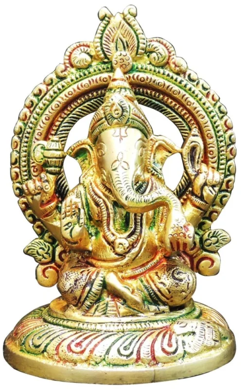 Ganesh Ji Idol in Brass, 5.5 inch, design BS1766-G