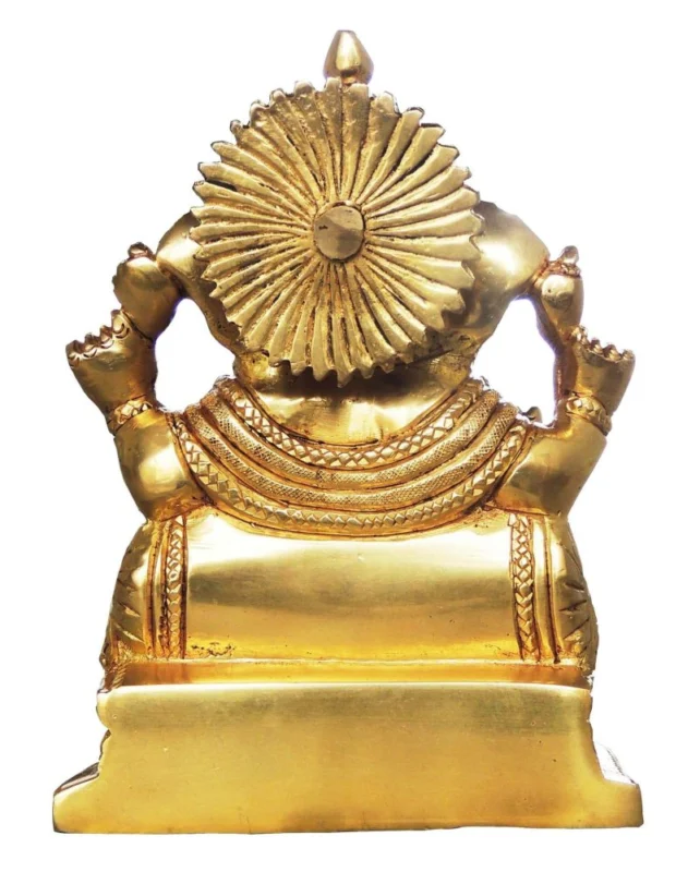 Ganesh Ji Idol in Brass, 5 inch, 1.25 kg