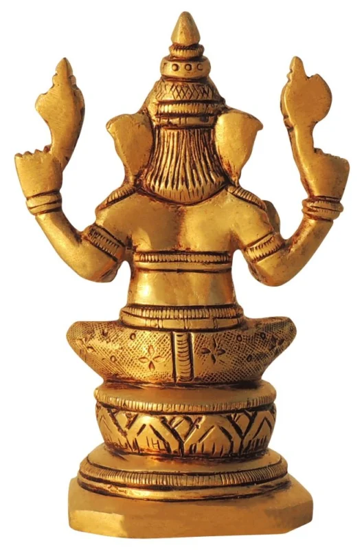 Ganesh Ji Idol in Brass, 4.5 inch, 680 g