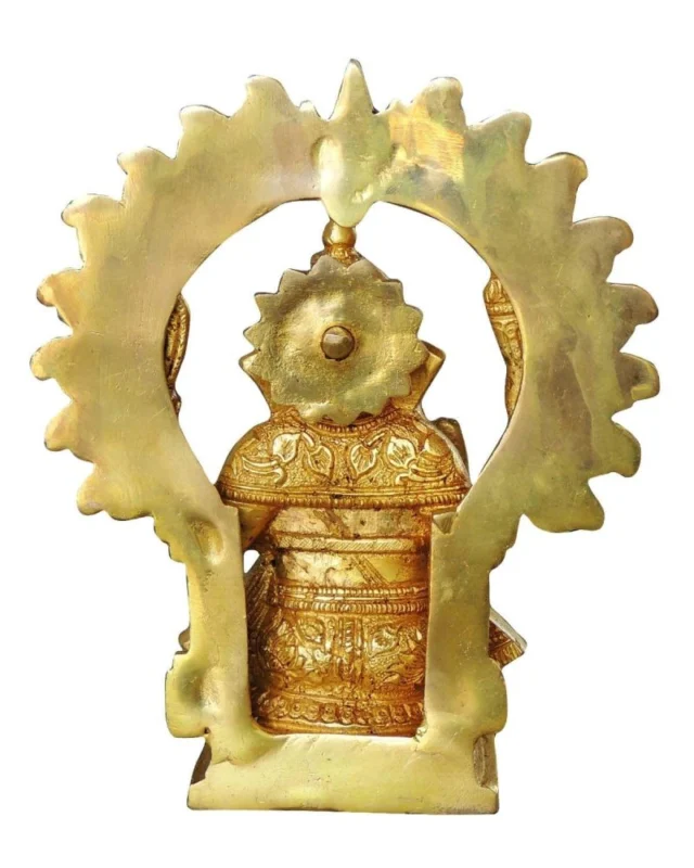 Ganesh Ji Idol in Brass, 7 inch, 1.66 kg