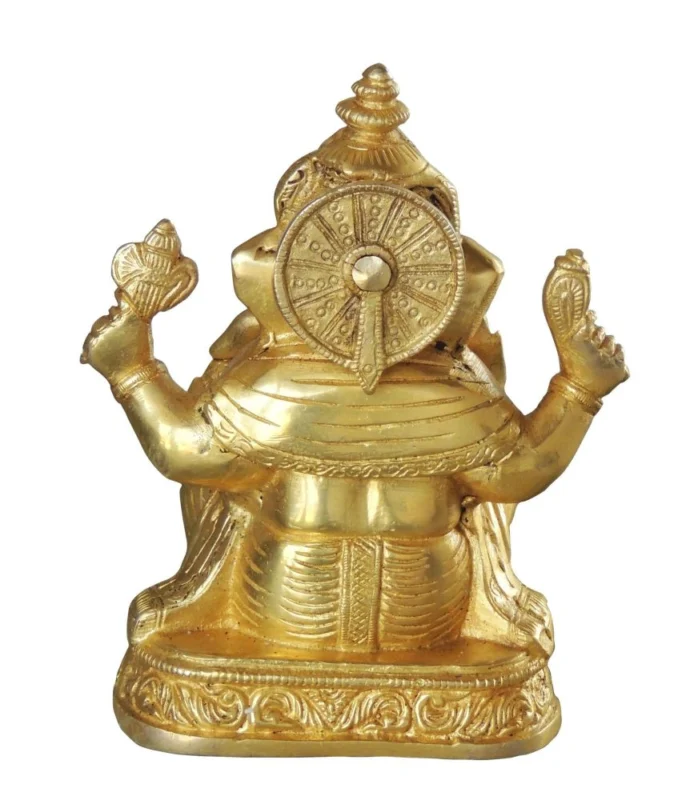 Ganesh Ji Idol in Brass, 7 inch, 1.83 kg
