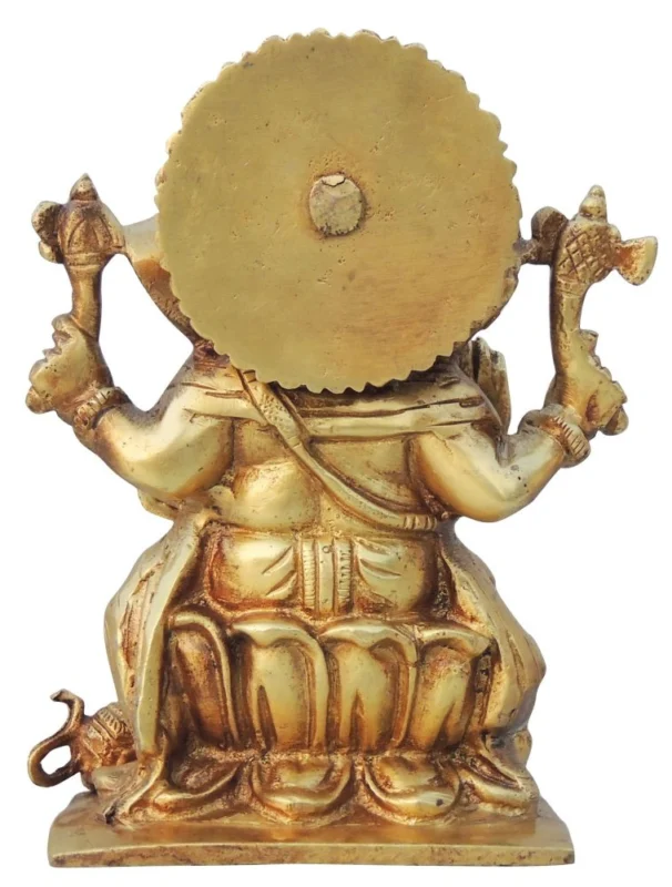 Ganesh Ji Idol in Brass, 6.5 inch