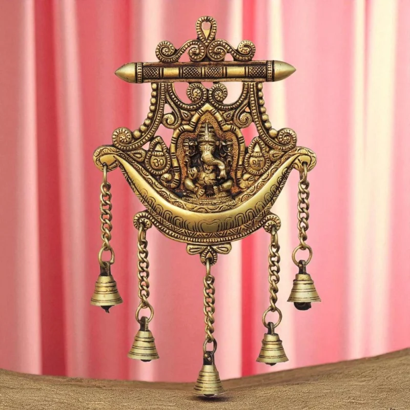 Ganesh Ji Idol in Brass, 12.5 inch – for Pooja Room