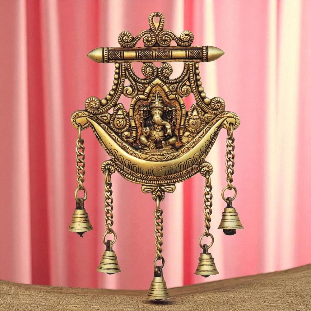Ganesh Ji Idol in Brass, 12.5 inch, brass, Vedikcraft Moradabad