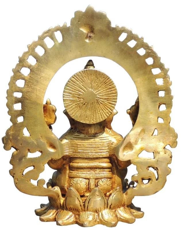 Ganesh Ji Idol in Brass, 9.2 inch