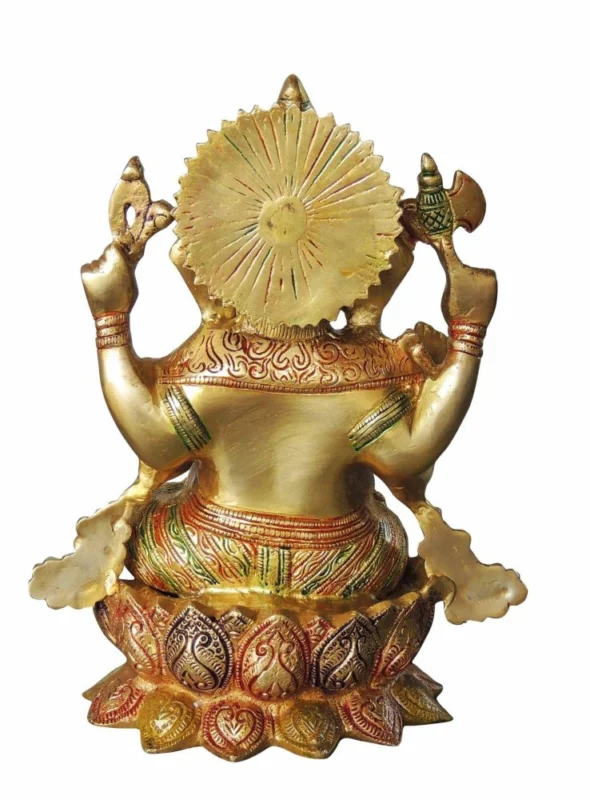 Ganesh Ji Idol in Brass, 11.5 inch, 5.7 kg