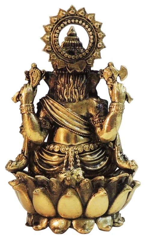 Ganesh Ji Idol in Brass, 4.3 inch, 260 g