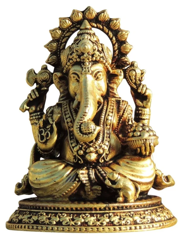 Ganesh Ji Idol in Brass, 2.5 inch, design BS1701-G