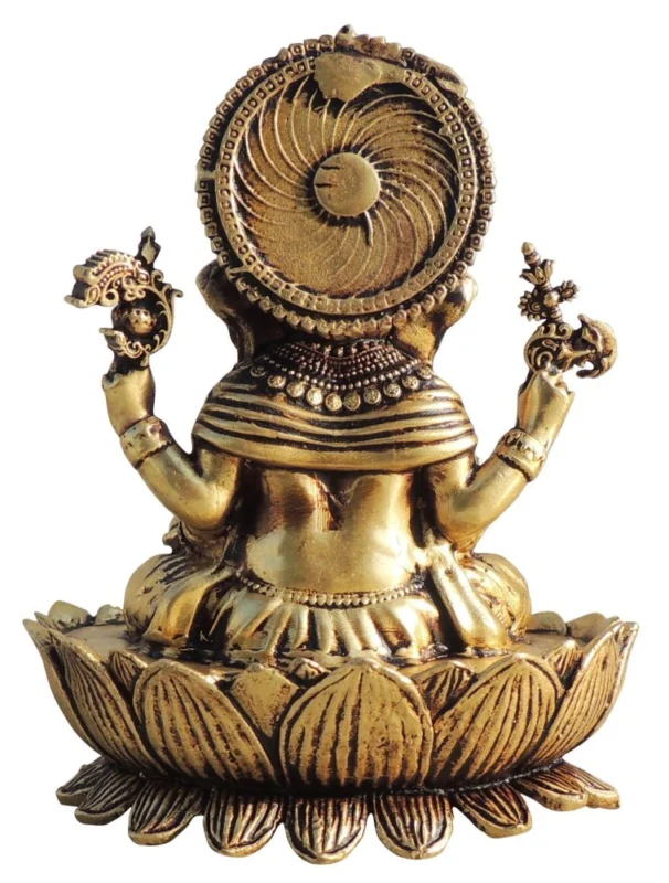 Ganesh Ji Idol in Brass, 3.7 inch, 320 g