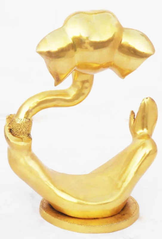 Ganesh Ji Idol in Brass (Invisible), 10 inch