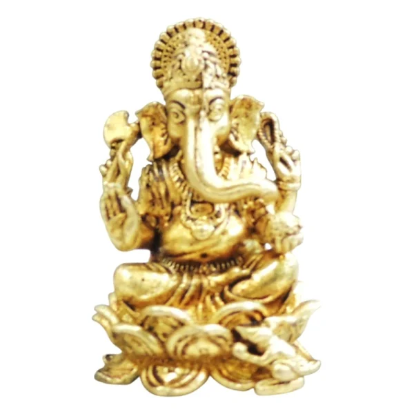Ganesh Ji Idol in Brass, 2 inch, design BS1894-G, brass, Vedikcraft Moradabad