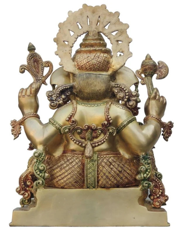 Ganesh Ji Idol in Brass, 19.2 inch