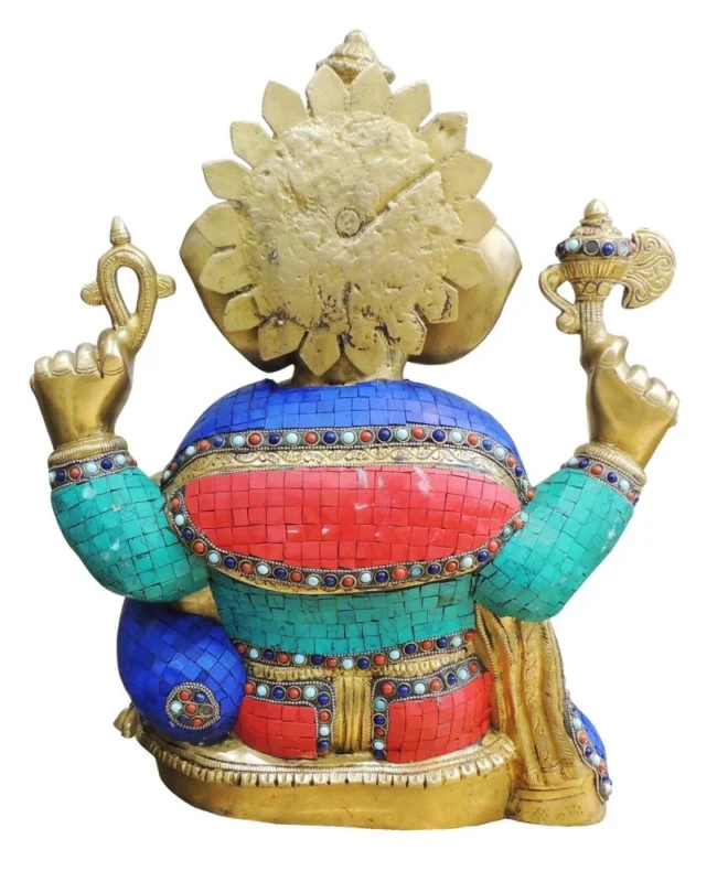 Ganesh Ji Idol in Brass, 19.18 kg