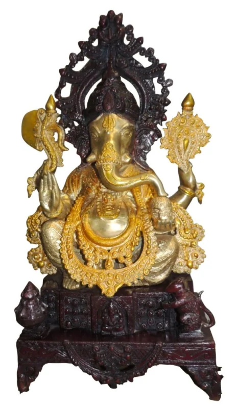 Ganesh Ji Idol in Brass, 27 inch, 34 kg