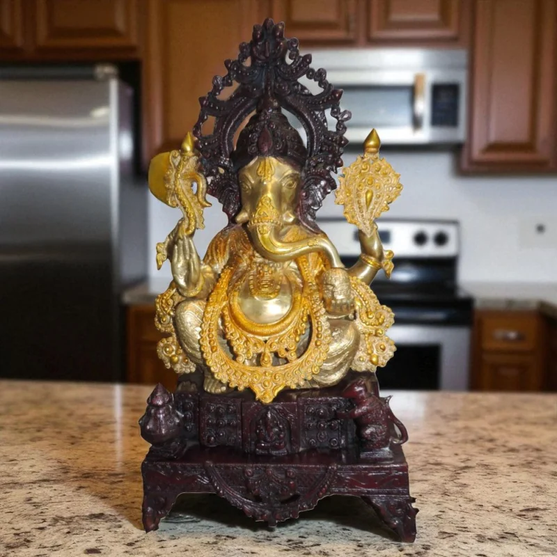 Ganesh Ji Idol in Brass, 27 inch, 34 kg – for Temple and Entrance