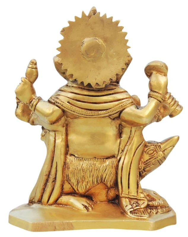 Ganesh Ji Idol in Brass, 7.5 inch, 2.34 kg