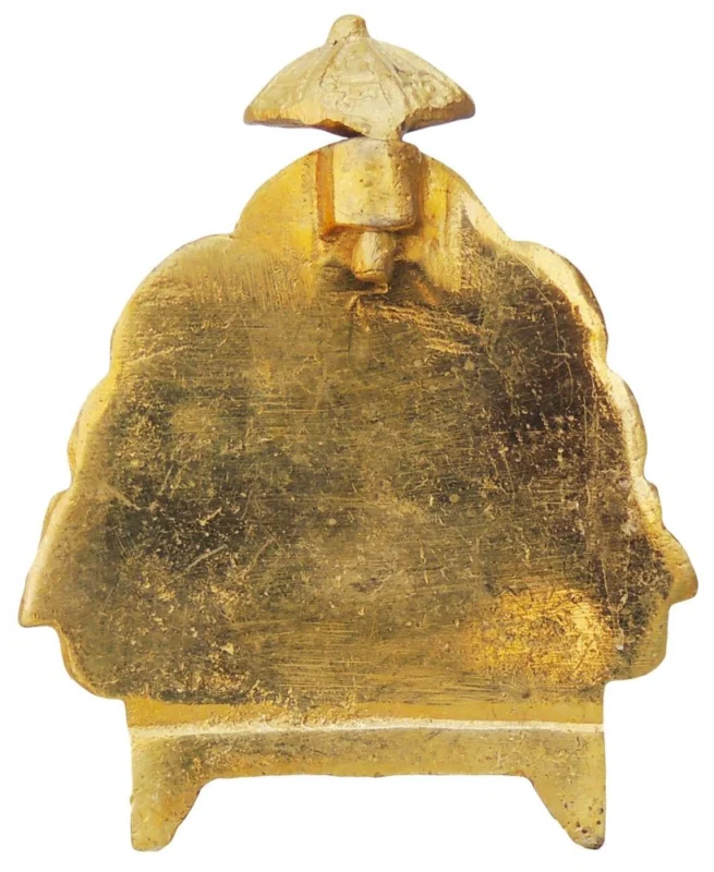 Ganesh Ji Idol in Brass (Chatri), 3 inch