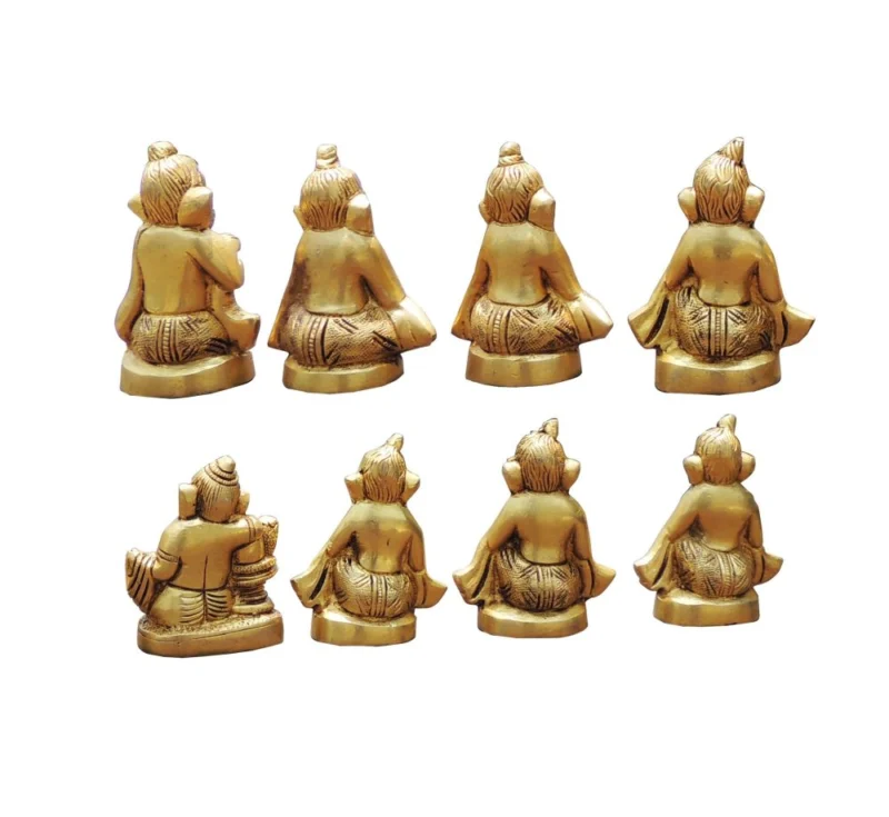 Ganesh Ji Idol in Brass (Musical), 3 inch